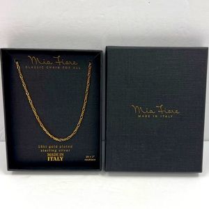 ⭐️MÍA FIORE💯 ITALIAN CLASSIC CHAIN FOR ALL, STERLING SILVER 18KT GOLD PLATED